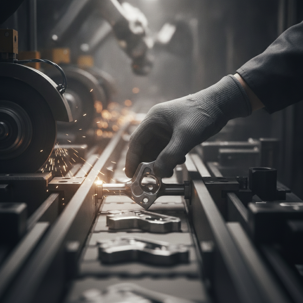A single hand reaching into a running assembly line to fix one jammed part while the rest keeps moving — a surgical, targeted intervention.